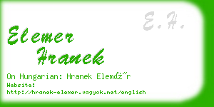 elemer hranek business card